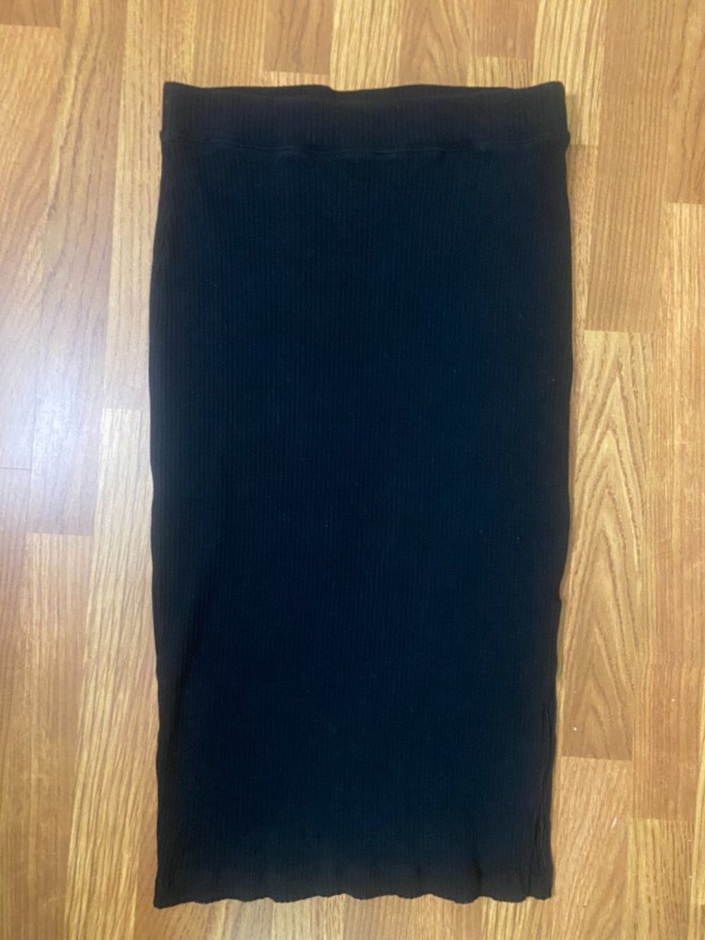 Calvin Klein Ribbed Midi Pencil Skirt in Black size L